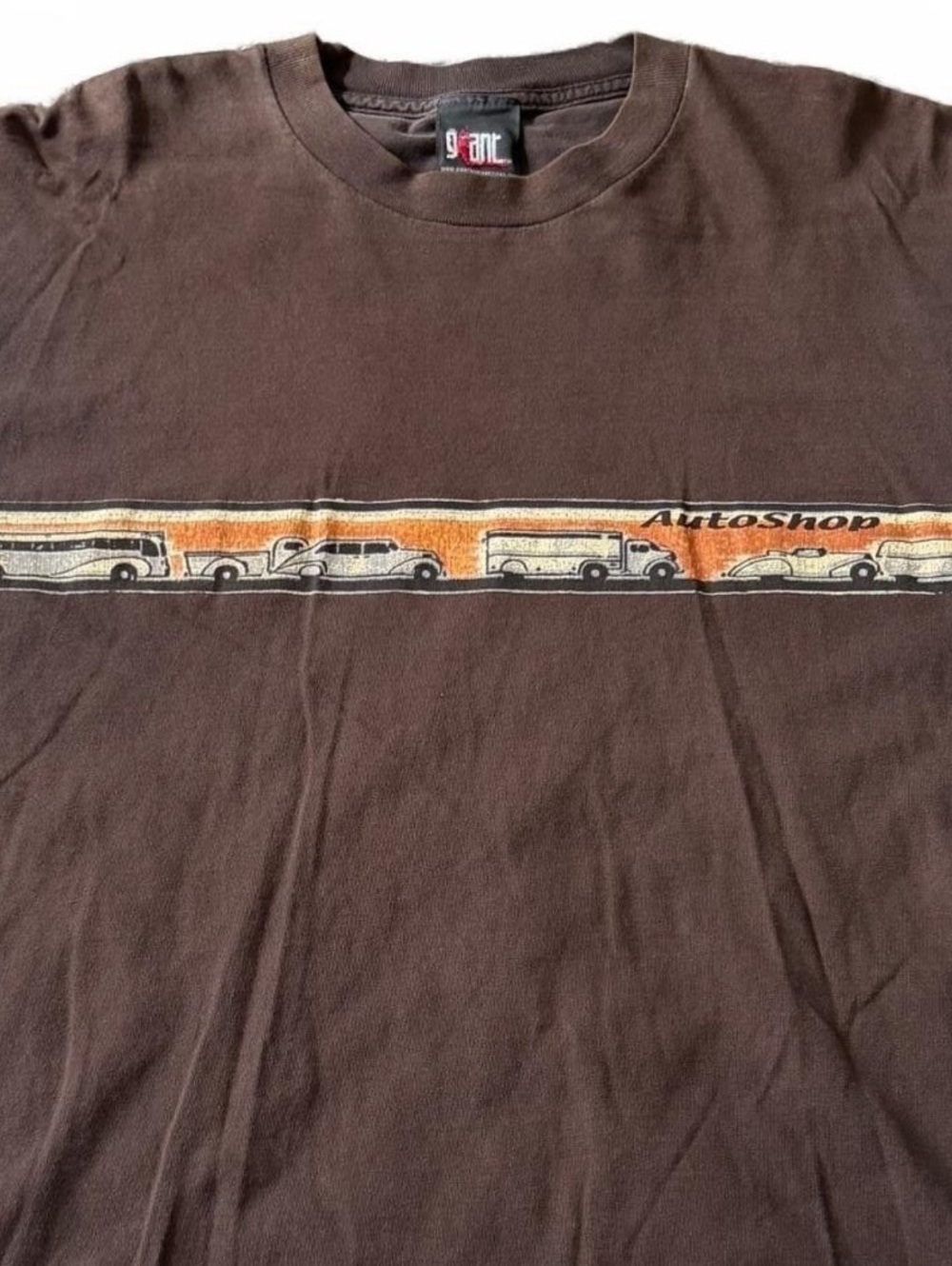 Vintage Y2K Giant Classic Cars Lowrider Graphic T-Shirt Brown 2XL